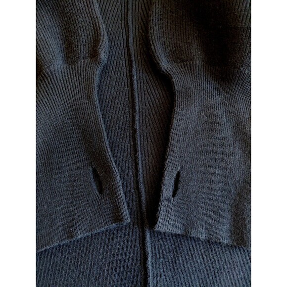 Fashion To Figure FTF Long Black Tight Knit Sweater Shrug Size 0 Oversized - Picture 9 of 9